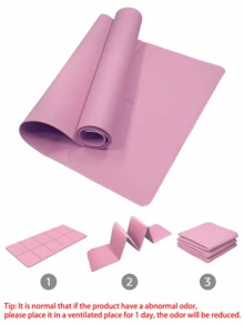 1 PC EVA Yoga Mat For Beginners, Fitness Mat, Dance Yoga Mat - Watermelon Pink - View 4