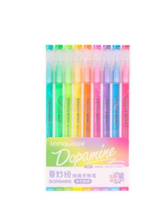 SHEIN Blue Fruit Notebook Pen Set Large Capacity Notebook Neutral Pen Drawing Notes Fluorescent Stroke Key Pen Single Head Fine Pen - multicolor - View 6