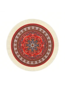 1件装咖啡垫、咖啡杯垫、咖啡杯垫、饮料杯垫、餐具沥水垫、桌垫、餐垫、鼠标垫、防滑耐热垫、流苏地毯杯垫、桌面杯垫、桌面杯垫 - 咖啡墊 - 查看 8