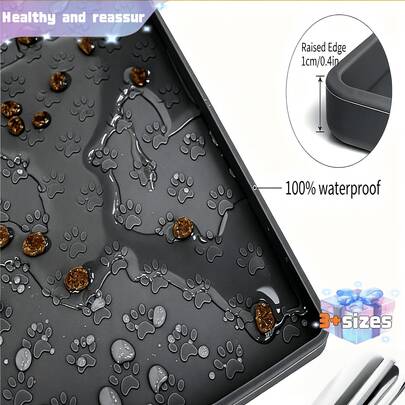 1PC Silicone Paw Detail Pet Placemat