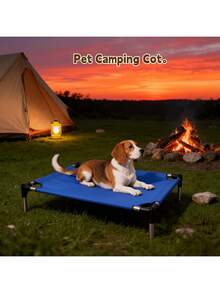 1pc/Breathable & Comfortable Pet Bed, Suitable For Small, Medium & Large Dogs, Indoor & Outdoor Use - Blue - View 2