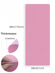 1 PC EVA Yoga Mat For Beginners, Fitness Mat, Dance Yoga Mat - Watermelon Pink - View 2
