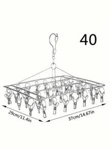 Portable Stainless Steel Rotating Drying Rack Foldable Clothes Hanger With Clips Travel Laundry Line For Socks Underwear Lingerie Scarves Towels Balcony Dorm Dormitory Accessories Must Haves Household Gadgets Outdoor Indoor Drying Solutions - Multicolor - View 8