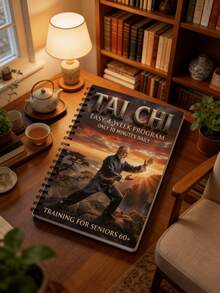 1pc Tai Chi Themed Planner, 50 Pages, Spiral-Bound Notebook, Perfect Gift For Tai Chi Enthusiasts Suitable For Study Office Work And Back-To-School Season - 28 Days Tai Chi Martial Arts Concept - View 4