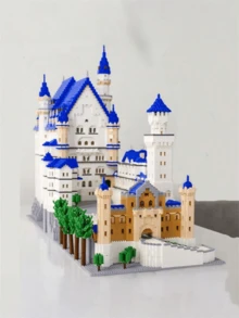 11810 Pcs World Famous Big Architecture Swan Lake Castle Micro Blocks Set, Model Building Kit, Creative Building Game For Adults Toy Building Set For Any Hobbyists,Birthday Gift. - Color Box - View 2