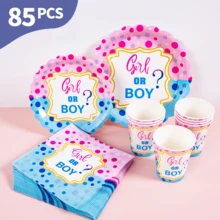 Bộ đồ dùng dùng một lần màu hồng xanh dương họa tiết cánh hoa, gồm đĩa, khăn ăn và cốc, phục vụ 20 khách. Bộ đồ dùng tiệc dùng một lần này (bao gồm đĩa, khăn ăn và cốc) rất phù hợp cho các bữa tiệc sinh nhật, đám cưới và dã ngoại gia đình. - Xem 1