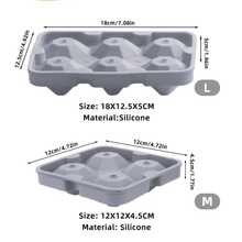 1pc Silicone Ice Cube Mold - Grey - View 9