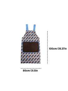 Joivida 1Pc Blue Polka Dot Apron Pocket/Without Pocket, Adjustable, Polyester Fabric, Blue White, Suitable For Kitchen, Coffee Bar Or Restaurant Use - multicolor - View 5