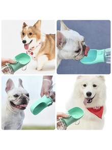 便携式狗狗水瓶，适用于小型犬、大型犬、猫咪，户外防漏，适合吉娃娃、法国斗牛犬等犬种，可用于户外行走和饮水，是露营的理想之选。 - 彩色 - 查看 6