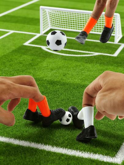 MINKOJA 7件/14件桌面指尖足球套装，含两个球门和两双足球鞋，适合世界杯体育赛事