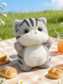 POKOJA LAND 可爱猫咪毛绒玩具，可爱站立猫咪毛绒玩偶，迷人黑猫毛绒娃娃，儿童生日礼物，儿童节礼物，情人节礼物，感恩节礼物及其他节日礼物，桌面床头装饰系列 - 彩色 - 查看 14