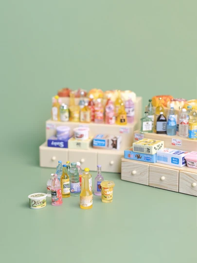 MINKOJA MINKOJA 1Pc/2Pcs Miniaturized Trapezoidal Display Stand, Storage For Supermarket Mini Shelves, Dollhouse Model Playthings For Role-Playing, Suitable For Use In Miniaturized Scenes