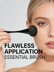 1pc Black Makeup Brush Blush Powder Contour Foundation Professional Face Cosmetics Tool - Maroon - View 2