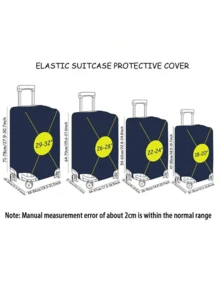 ROMWE Grunge Punk 黑白猫咪图案行李箱保护套，适用于18-32英寸行李箱，行李箱拉杆套，旅行配件 - 貓 - 查看 6