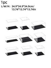 Transparent Acrylic Display Boxes, Available In 11 Sizes, Diy Assembly, Suitable For Displaying Models, Building Blocks, Crafts, And Souvenirs, And Providing Dust Protection. - 5mm Black PVC Base - View 13