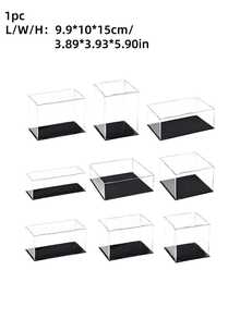 Transparent Acrylic Display Boxes, Available In 11 Sizes, Diy Assembly, Suitable For Displaying Models, Building Blocks, Crafts, And Souvenirs, And Providing Dust Protection. - 5mm Black PVC Base - View 20