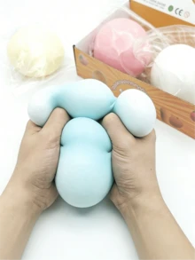 POKOJA LAND Pelota de estrés de rebote lento grande, pelota de queso líquido extra grande, herramienta de alivio del estrés de rebote lento, juguete de alivio del estrés silencioso, alivia la ansiedad, pelota de ejercicio manual, pelota de terapia manual, adecuada para fiestas de cumpleaños, oficina, regalos de Navidad, relleno de calcetines navideños, alivia la ansiedad, el estilo y el color son aleatorios - Multicolor - Ver 5