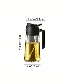 一次性橄榄油喷雾瓶，厨房必备——二合一橄榄油喷雾器，适用于炊具、空气炸锅、沙拉和烧烤——黑色橄榄油喷雾瓶，适合户外烧烤、烤架、低脂餐、厨房使用、空气炸锅和露营。轻巧便携，是女性的理想之选，也是家庭厨房和烧烤的完美喷雾瓶/罐。 - 彩色 - 查看 2