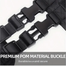 1pc Black Pet Chest And Back Strap, Simple Outdoor Training Adjustable Large Dog Vest For Walking And Training - Black - View 7