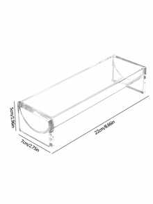 1/2 Bandeja rectangular transparente de acrílico, bandeja para galletas, estante para exhibición de alimentos, bandeja de aperitivos para fiestas, estante para exhibición de alimentos transparente, bandeja portátil de acrílico para alimentos de fiesta, bandeja de picnic al aire libre - Transparente en forma de U - Ver 10