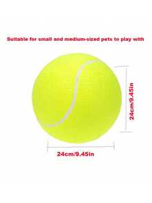 1pc 9.5-Inch Summer Durable Bouncy Dog Tennis Ball, Suitable For Training Small To Medium Dogs, Outdoor Sport Pet Toy To Encourage Positive Play And Exercise, Shipped Deflated - Multicolor - View 7