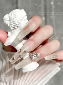 10PCS Crystal Rhinestone Nail Art Decorations - Luxury French Style Alloy Nail Charms, Shiny 3D Nail Gems & Rhinestones For DIY Manicure, Acrylic False Nails Embellishments, Sparkling Nail Accessories For Women Girls, Professional Salon & Home Nail Supplies, Perfect For Party, Wedding, Daily Wear, Christmas Gift, Nail Art Tools - Multicolor - View 8