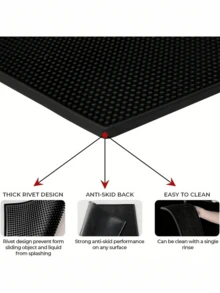 Pvc Bar Mats, Placemats, Filter Mats, Bar Drain Mats, Sealed Cut Rubber Mats, Rectangular Coffee Table Drain Mats, Kitchen Sink Drain Mats, Non-Slip Kitchen Mats, Suitable For Sink Edges, Natural And Hygienic, Are Essential Items For Home And Kitchen Decoration, And Also Part Of Your Warm Autumn And Winter Style And Christmas Decorations. - Multicolor - View 4