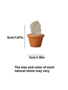 Joivida 1 Món đồ trang trí bằng gốm sứ, đồ trang trí chậu cây, đồ trang trí chậu cây giả đá bằng gốm sứ dùng trong nhà, bàn làm việc và xe hơi, thích hợp làm quà tặng cho bạn bè, gia đình, người yêu (Hồng, Tím, Trắng) - Nhiều màu - Xem 5