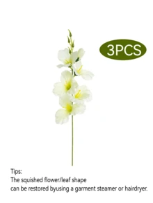 3/4/8支装，55厘米/21.65英寸，仿真水仙花、玉兰花，丝绸花，适用于家居客厅、婚礼餐桌装饰、浪漫主题、情人节、礼物、生日、毕业典礼等场合。 - 綠色 - 查看 10