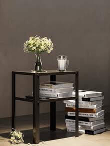 1pc Space-Saving Simple Iron Bedside Shelf, Bedside Table, Nightstand, Assembly Required - Multicolor - View 7