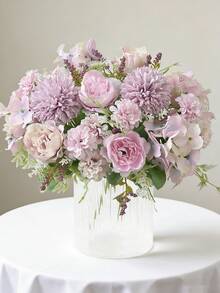 人造牡丹绣球花、混合花卉、塑料花卉布料、玫瑰花蕾、生日派对装饰、派对、婚礼花篮、新娘捧花、家居装饰、餐厅、卧室、窗台装饰、花瓶装饰、情人节礼物、新年装饰、户外花园、情人节。 - 彩色 - 查看 3