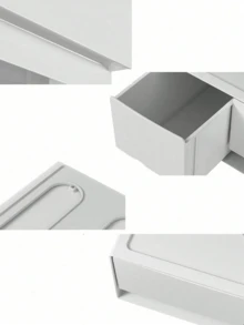 Single White Plastic Desktop Drawer Organizer, 1/2/3 Drawers Available, Combinable & Stackable, For Cosmetics, Jewelry And Small Accessories - White - View 4