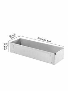 1pc Multi-Functional Stainless Steel Rectangular Cake Plate, Perfect For Tiramisu, Cheesecake And Mousse - A Must-Have Kitchen Baking Tool For Special Occasions - Multicolor - View 4