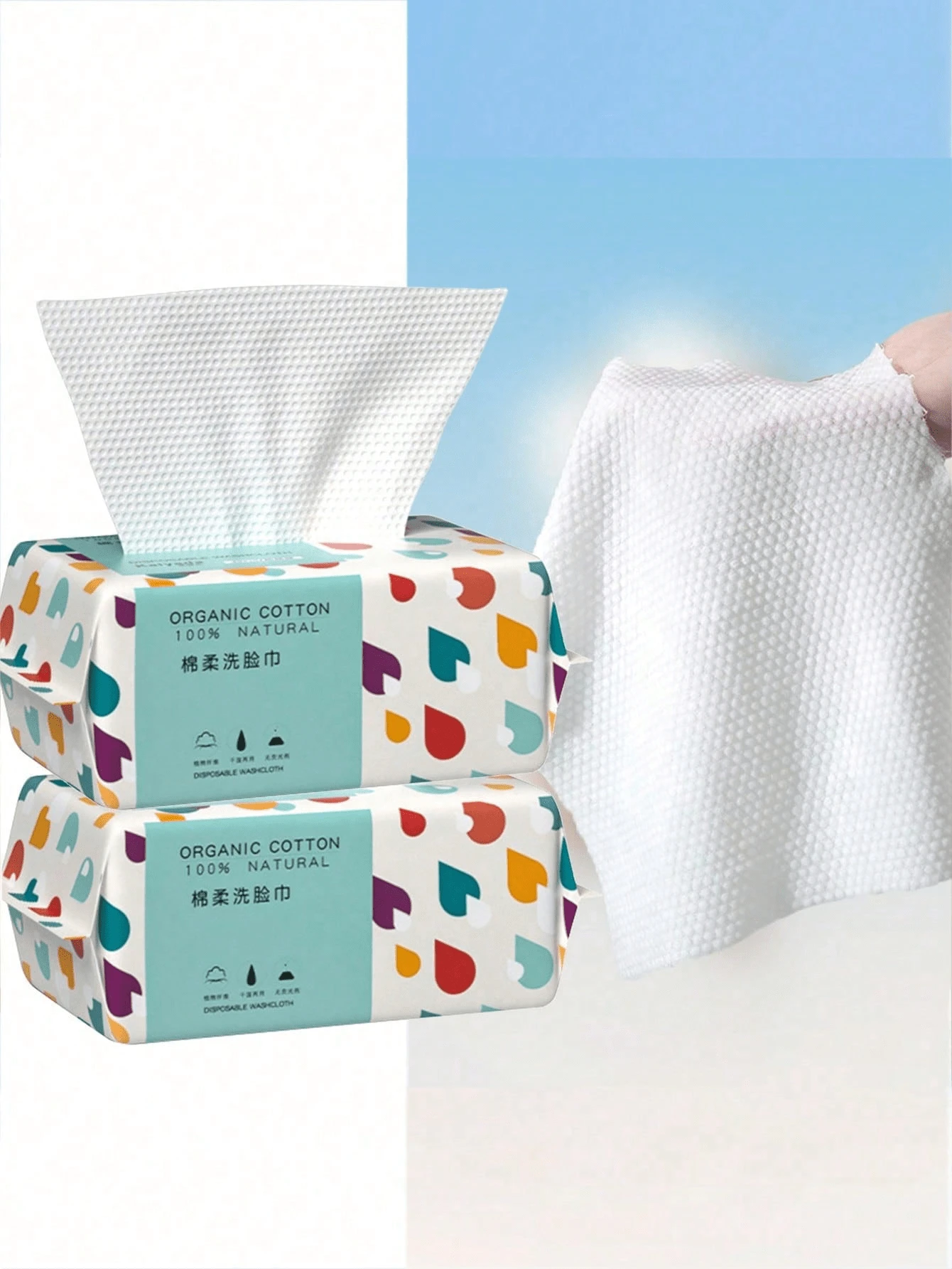 Khăn tẩy trang dùng một lần dày dặn, mềm mại, khô thoáng, thích hợp cho việc chăm sóc da. - Nhiều màu - Xem 1
