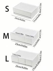 Single White Plastic Desktop Drawer Organizer, 1/2/3 Drawers Available, Combinable & Stackable, For Cosmetics, Jewelry And Small Accessories - White - View 5
