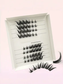 48 Pcs CC Curl Lash Clusters Manga Style Natural Long Silky Soft Individual Lashes For Home DIY Daily Wear - CC - View 5