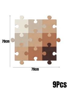 Joivida 4Pcs/9Pcs Ins-Style Self-Adhesive 3D Felt Puzzle Board, Wall Decor & Photo Display Message Board - Multicolor - View 3