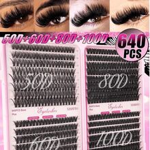 Extensions de cils individuelles en faux vison D Curl, volume naturel, réutilisables, légères et faciles à appliquer, 10-18 mm - D - Voir 5