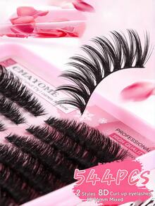 544 sợi mi giả D Curl dạng chùm, độ dày cao, 80D 100D, hỗn hợp, tự làm mi giả, mềm mại, nhẹ nhàng, tự nhiên, phù hợp cho người mới bắt đầu và chuyên nghiệp, sử dụng tại nhà, hàng ngày, khi đi du lịch, dự tiệc, đám cưới, lễ hội âm nhạc. - D - Xem 5