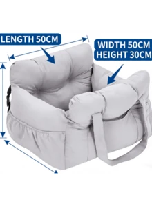 Dog Car Seat And Travel Pet Bed, Portable And Comfortable Carrier Belt Adjustable Shoulder Strap, Suitable For Single-Seat Small Medium-Sized Dogs And Cats, Suitable For Car Front And Rear Seats/Indoor, Winter/Autumn/Spring Gifts - Multicolor - View 7