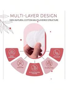 Premium 100% Cotton Pads For Toner Use, Makeup Remover, And Masks | Unbleached, Lint-Free, Extra Soft - White - View 4