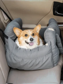 Dog Car Seat And Travel Pet Bed, Portable And Comfortable Carrier Belt Adjustable Shoulder Strap, Suitable For Single-Seat Small Medium-Sized Dogs And Cats, Suitable For Car Front And Rear Seats/Indoor, Winter/Autumn/Spring Gifts - Multicolor - View 8