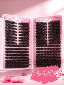 544 sợi mi giả D Curl dạng chùm, độ dày cao, 80D 100D, hỗn hợp, tự làm mi giả, mềm mại, nhẹ nhàng, tự nhiên, phù hợp cho người mới bắt đầu và chuyên nghiệp, sử dụng tại nhà, hàng ngày, khi đi du lịch, dự tiệc, đám cưới, lễ hội âm nhạc. - D - Xem 4