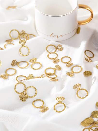 1 gói giấy vụn trang trí hình vòng tròn, lấp lánh, dùng để rải trên bàn tiệc cưới, Giáng sinh, tiệc tùng hiện đại.