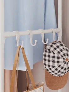 Multi-Layer Portable Wardrobe Storage Rack With Metal Frame And Plastic Shelves. A Simple Bedroom Wardrobe, Movable, Easy To Assemble And Disassemble, Suitable For Living Room, Bedroom, Study, Office, And As A Holiday Gift. - Multicolor - View 10