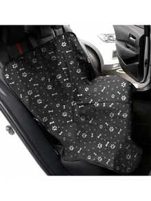 1pc Waterproof Pet Car Seat Cover Back Seat Protector Mat 130x110cm Black For Dog Cat Travel Auto Rear Seat Cushion Pet Carrier Accessories - Black - View 2