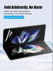 高清软膜，指纹解锁，防刮花，纳米材料自动修复划痕，兼容三星 Galaxy Z Fold2/3/4/5、Z Flip3/4/5、Z Fold 6、Z ，附带配件工具，防水防震防摔防指纹全包保护壳 - 無色 - 查看 10