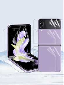 高清软膜，指纹解锁，防刮花，纳米材料自动修复划痕，兼容三星 Galaxy Z Fold2/3/4/5、Z Flip3/4/5、Z Fold 6、Z ，附带配件工具，防水防震防摔防指纹全包保护壳 - 無色 - 查看 4