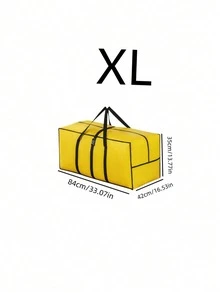 1 pieza Bolsa de almacenamiento grande plegable de tela con asas para edredones, ropa y artículos de temporada, solución de almacenamiento portátil a prueba de agua y polvo para el hogar, viajes y mudanzas, caja de almacenamiento con cremallera de capacidad extra grande como alternativa - Gris - Ver 10