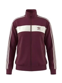 Adidas Originals Women's Colorblock Track Top Maroon - 酒紅色 - 查看 1